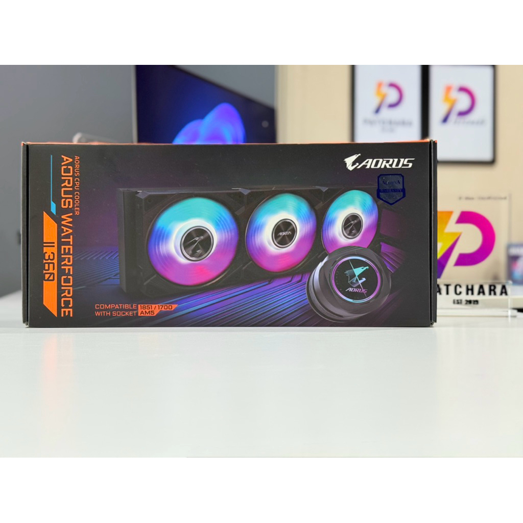(ชุดน้ำ 3 ตอน 360mm) GIGABYTE AORUS WATERFORCE II 360 (BLACK)