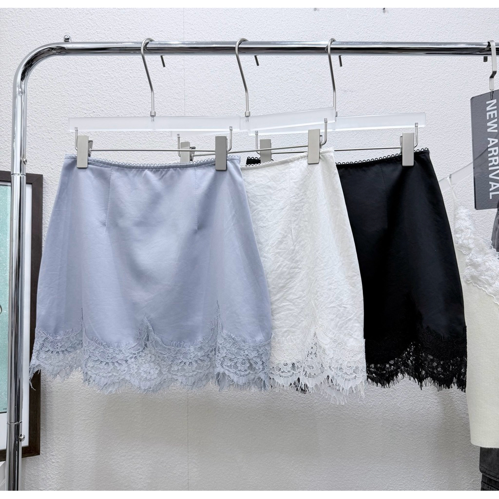 laced skirt กระโปรงแต่งขอบลูกไม้รุ่น 6319 TAG CCJ 🇰🇷 - รูปที่ 7