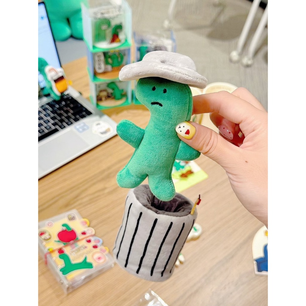 Joguman โจกูมัน / ไดโนเสาร์เขียว กับถัง ตุ๊กตา ลิขสิทธิ์แท้