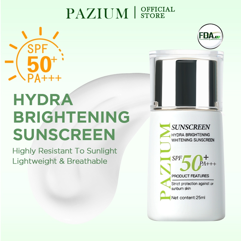 PAZIUM ครีมกันแดด ครีมกันแดดหน้า FDA Sunscreen บางเบา ซึมไว SPF50+ PA+++ 25ml