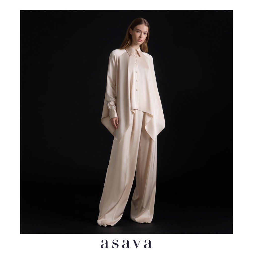 [asava aw25] Roxanne High-Waisted Pants กางเกงผู้หญิง ขายาว เอวสูง กระเป๋าข้าง ซิปและตะขอหน้า