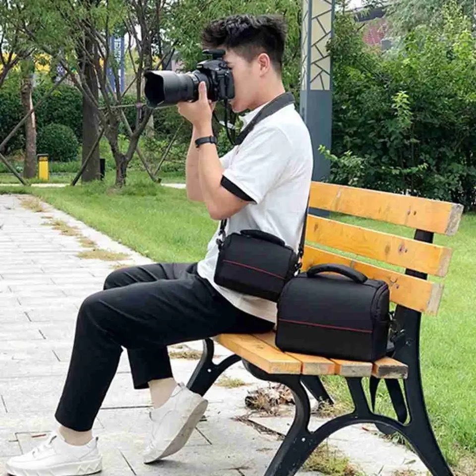 Camera bag กระเป๋ากล้อง bagกระเป๋ากล้อง DSLR กระเป๋ากล้องแบบพกพาไหล่ Crossbody สันทนาการกลางแจ้งกันน้ำและกันฝน ราคา ถูกที่สุด ดีลบีเคเค แกลเลอรีภาพที่ 7
