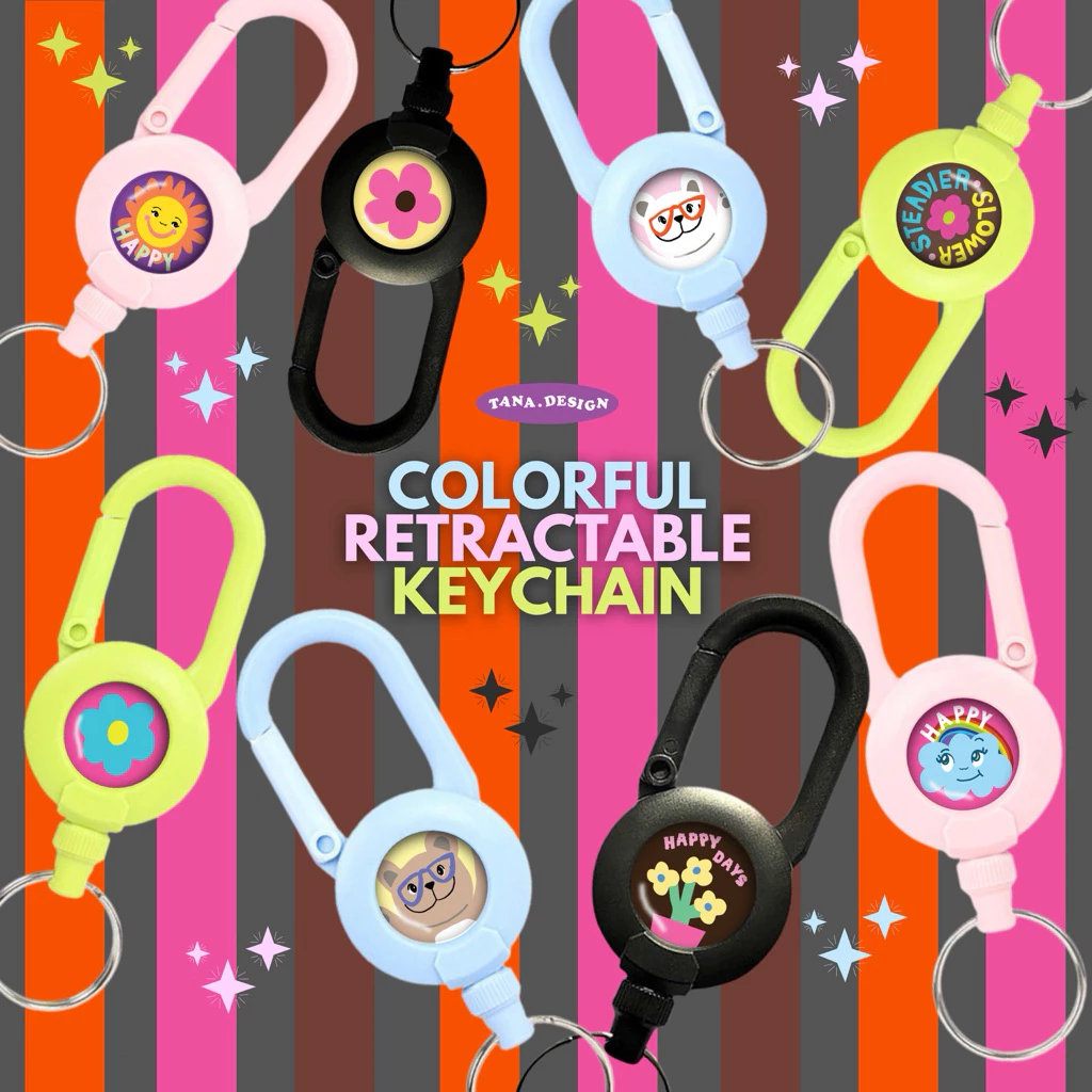 [Tana.design] Colorful Retractable Keychain