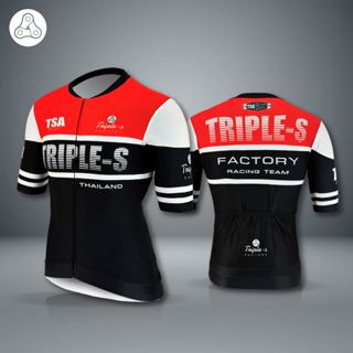 TRIPLE-S FACTORY RACING TEAM (TOP JERSEY) เสื้อปั่นจักรยานระ…