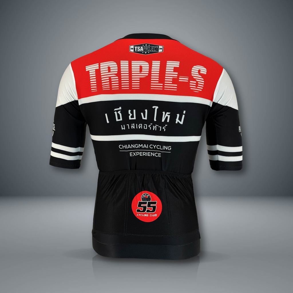 TRIPLE-S FACTORY RACING TEAM PREMIUM(TOP JERSEY) เสื้อปั่นจักรยานระดับพรีเมี่ยมเกรดแข่งขัน ชุดปั่นจักรยาน แขนสั้น - รูปที่ 4