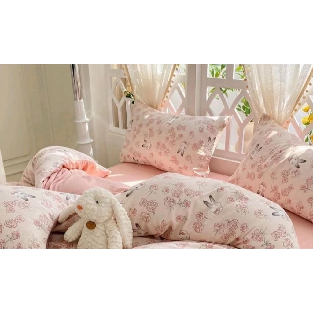 ปลอกหมอนหนุนลายน่ารักๆ มินิมอล ใบใหญ่ ผ้า นุ่มผ้า cotton super soft thumbnail 7