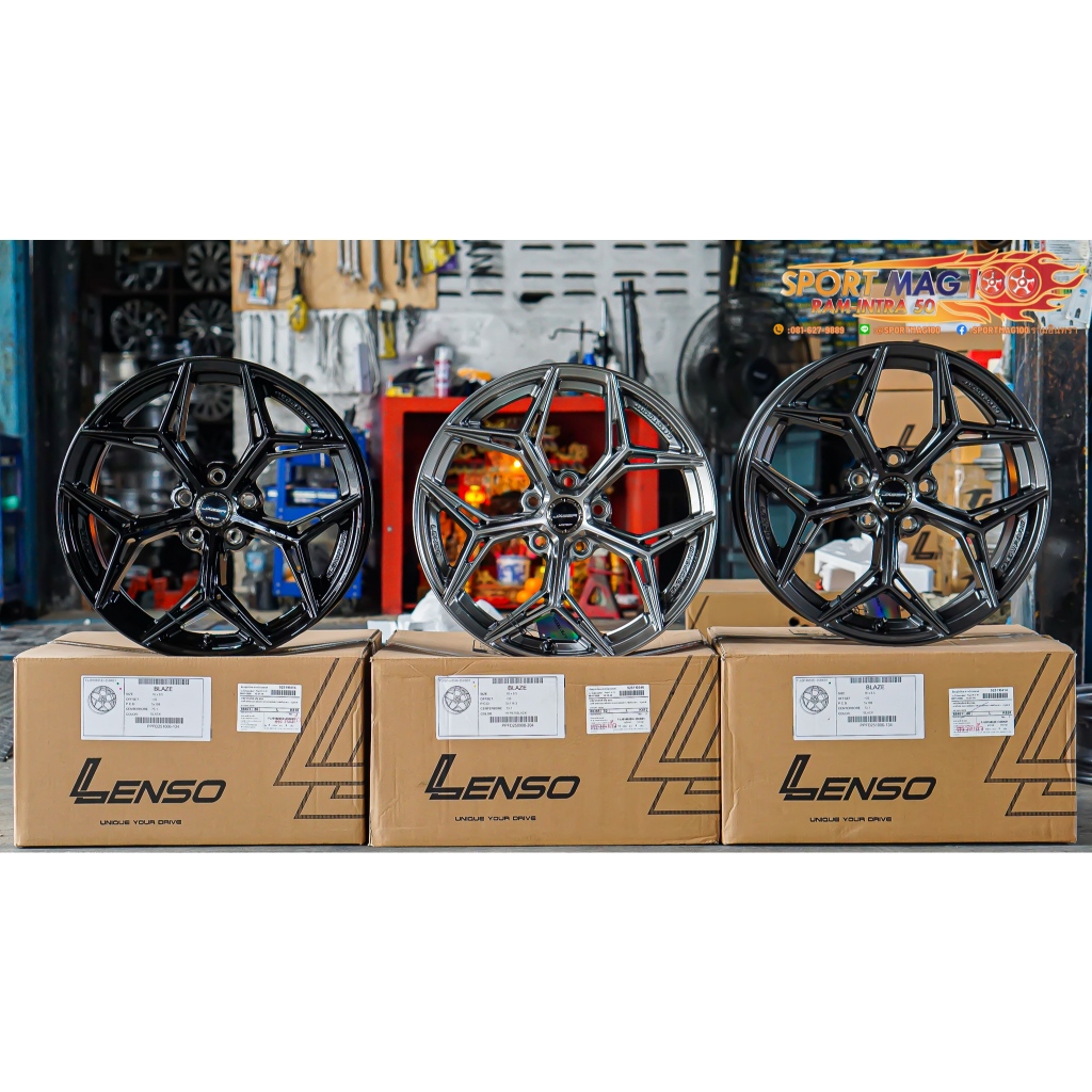 ล้อแม็ก Lenso Jager BLAZE Litetech+ FlowForming ขอบ 18 กว้าง 8.5นิ้ว 5รู114 Offset35 (ราคา4วง)