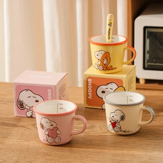 【ของแท้】Snoopy สนูปปี้ แก้วมัคเซรามิก 340ml แก้วกาแฟลายการ์ตูน ลายน่ารัก พร้อมกล่องของขวัญ ของขวัญวันเกิด ส่งฟรี