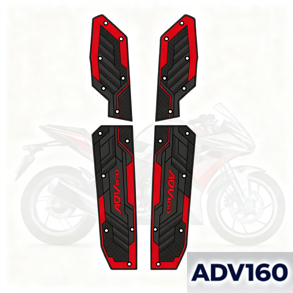 แผ่นรองพักเท้าสำหรับ ADV160, อุปกรณ์ตกแต่งมอเตอร์ไซค์, แผ่นกันเท้า ADV160ติดตั้งง่าย กันน้ำและทนทาน