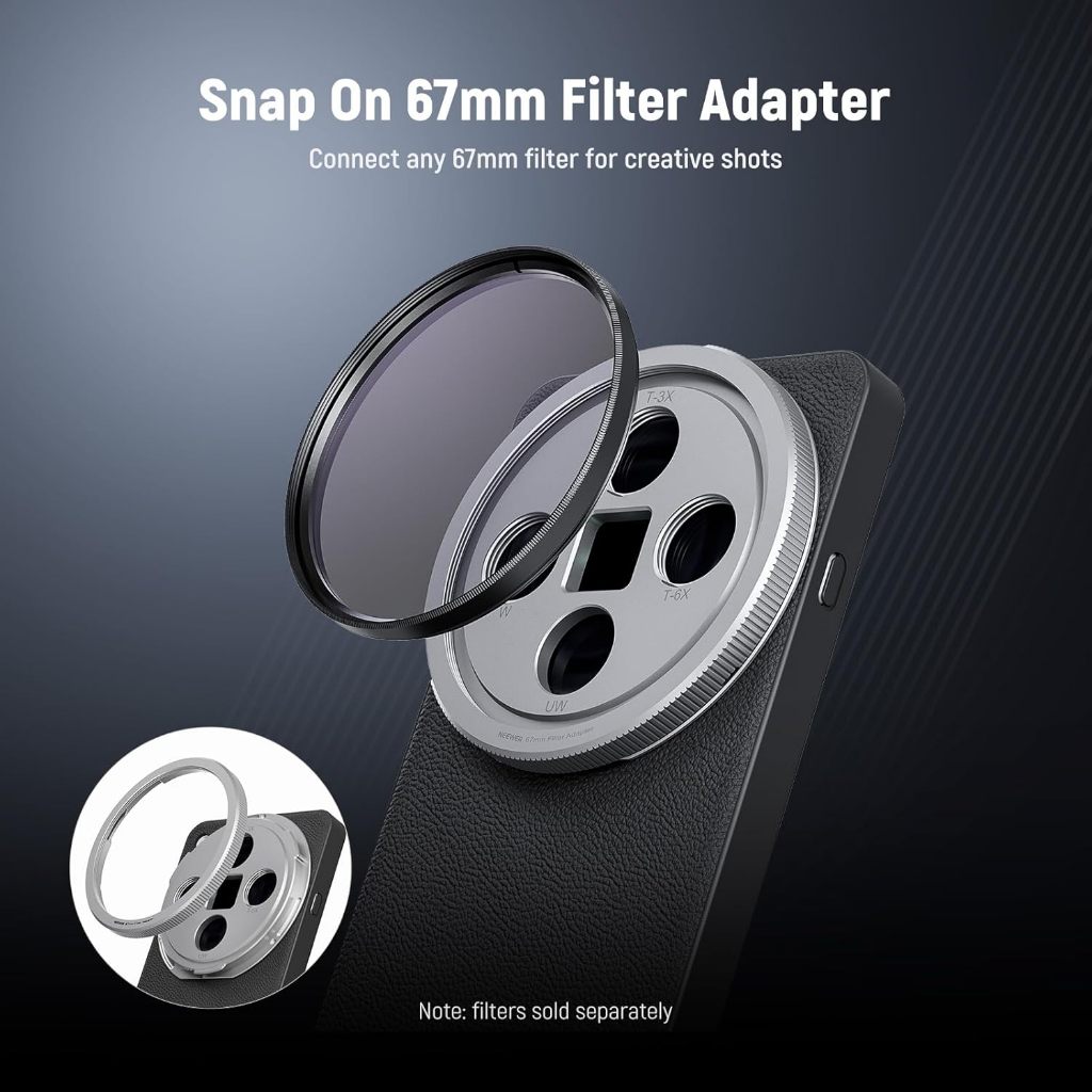 NEEWER Case OPPO Find X8 Ultra เคสใส่เลนส์เกลียว 17mm + อแดปเตอร์ใส่ฟิลเตอร์ 67mm (ชาร์จไร้สายได้) - รูปที่ 3