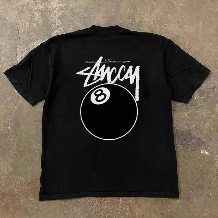ชุดเสื้อขาวดำ หลวม/แนบตัว ทั้งชายหญิง สตรีทสไตล์ อมตะ แขนสั้น สบายตัว ใช้ได้ทั้งบ้านทำงานปาร์ตี้ ไซส์ใหญ่