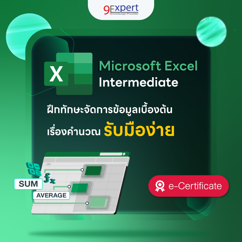 คอร์สออนไลน์ Excel Intermediate