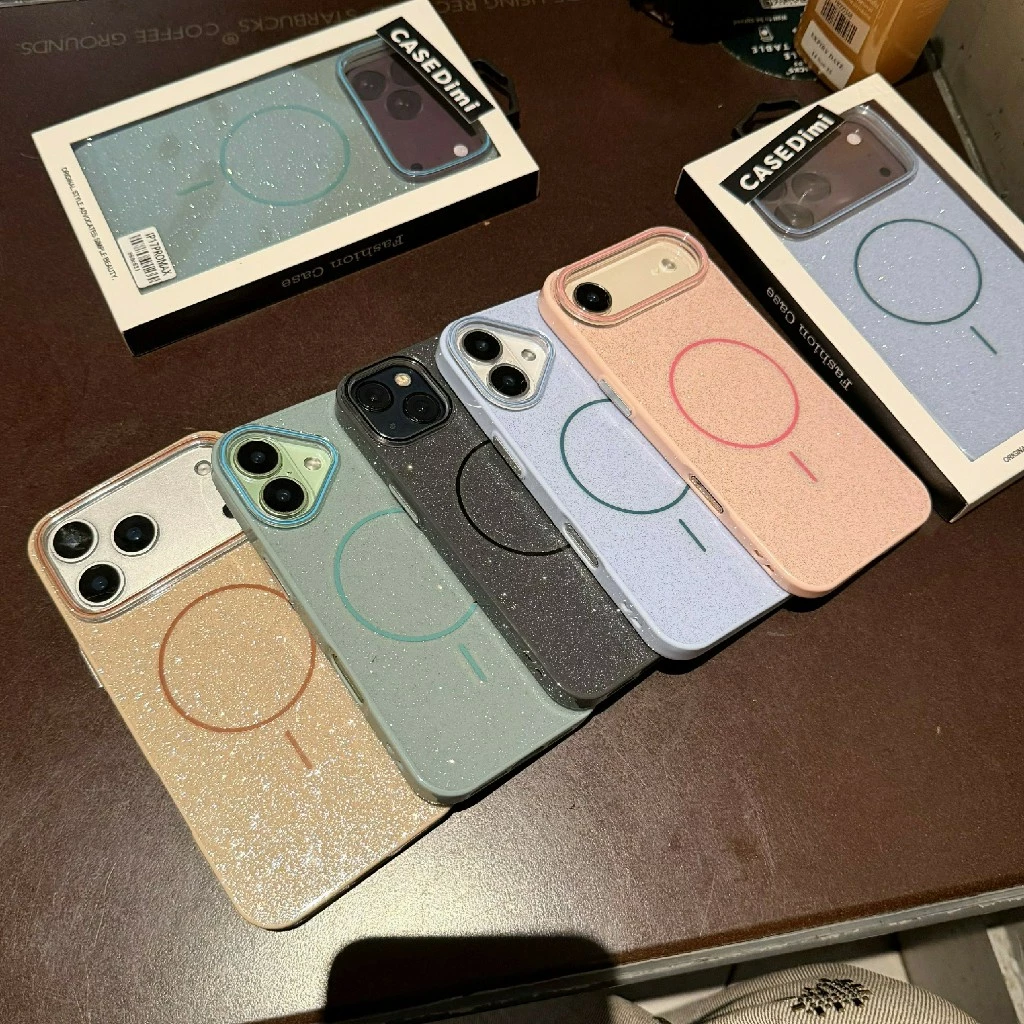 case for iphone17promax เคสกากเพชร ชาร์จได้ งานกล่อง รุ่น i11 11promax i12 12 promax 13 13promax i14 promax i16 promax