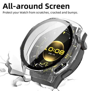 เคส PC แข็งพร้อมกระจกสำหรับ Huawei Watch GT6 41 มม. GT6 Pro 46 มม. ฟิล์มกันรอยแบบเต็มจอ ป้องกันรอยขีดข่วน สำหรับ