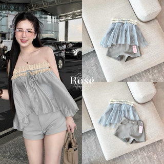 rose เซ็ตเกาะอกโทนสีฟ้าสวยละมุน🚩 ราคาพิเศษจองพรีออเดอร์