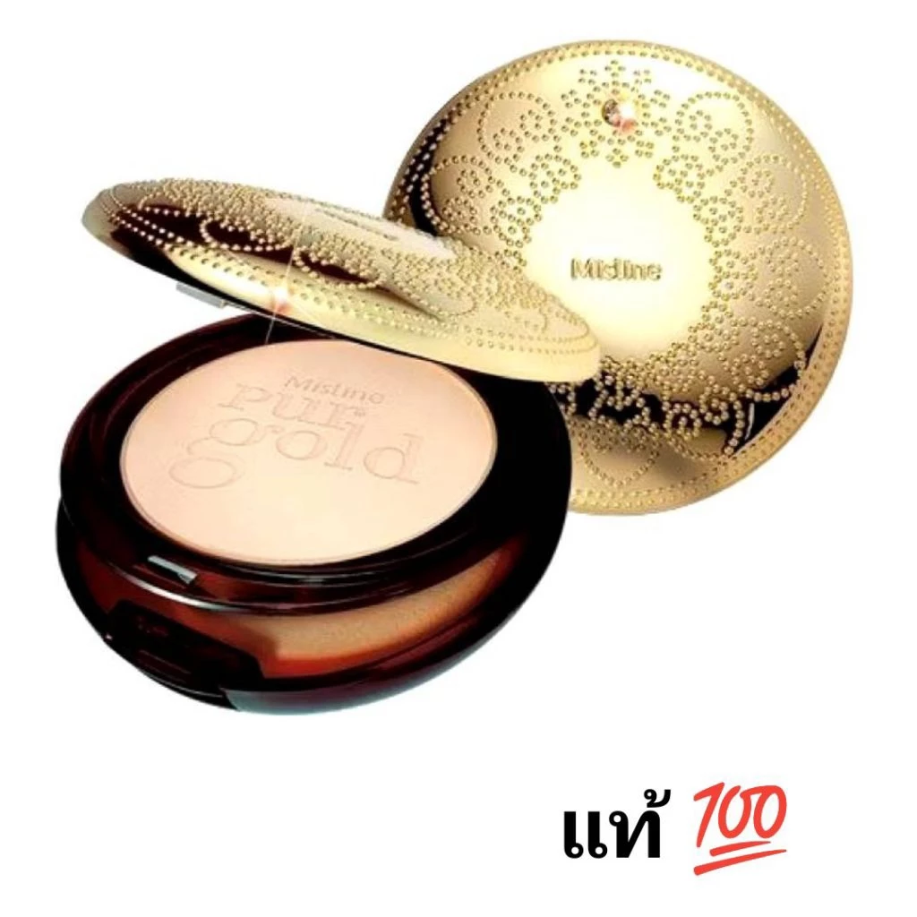 แป้งทองคำ มิสทีนแท้💯 นัมเบอร์วัน เพอร์โกลด์ Mistine Number One Pur Gold Super Powder SPF 25 PA