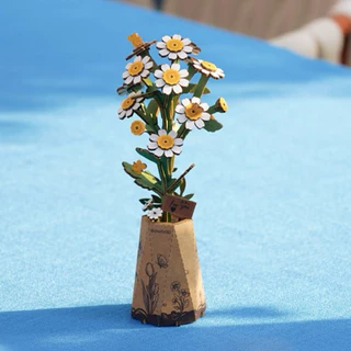 Rowood DIY Wooden Flower ดอกไม้ DIY ประกอบง่าย | ของแต่งบ้าน ชุดโมเดลตัวต่อไม้ ของเล่นศิลปะ DIY