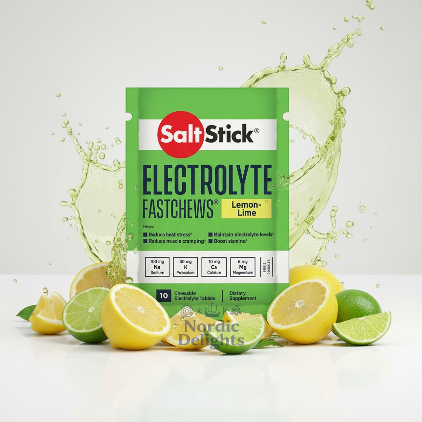 SaltStick Electrolyte Fastchews Lemon-Lime 10 Tablets เกลือแร่เม็ด เคี้ยว ป้องกันตะคริว ออกกำลังกาย อากาศร้อน
