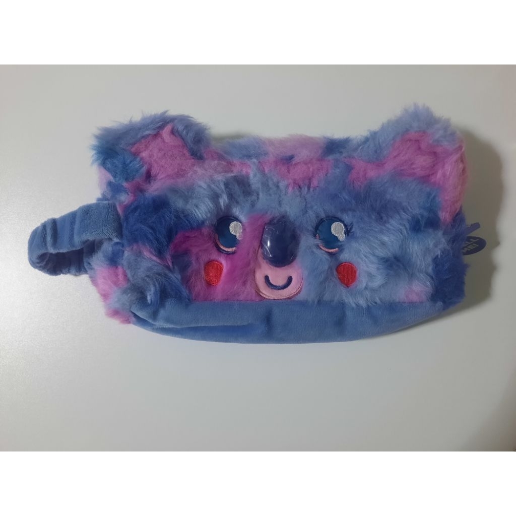 (มีรอยเปื้อนด้านใน ดูที่รูปสุดท้ายค่ะ)Smiggle กระเป๋าดินสอ Fluffy Koala สีม่วง ขนาด 23 × 11 × 5.5 cm