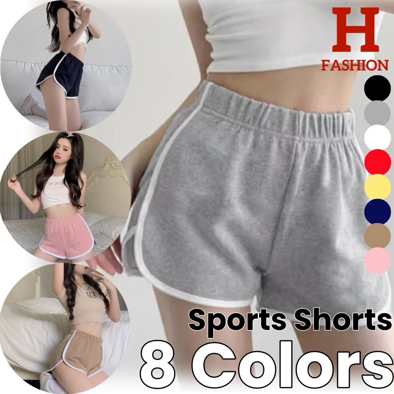 Hot fashion thai~ในสต็อก ​ผู้หญิงกางเกงขาสั้นผ้านุ่มยืดหยุ่นเอวออกแบบแปดสีให้เลือก  “DNK”