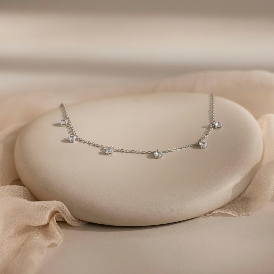 ✨Gems Joyas สร้อยข้อมือเงินแท้จี้รอบเส้น 92.5✨