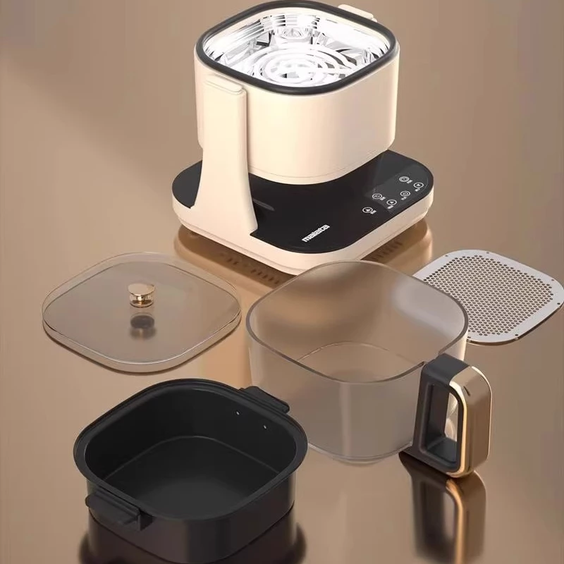 หม้อทอดไร้น้ำมัน หม้อหุงต้ม 2 in 1 หน้าต่างโปรงใส 5L Airfryer ระบบทำอาหารสุขภาพไร้น้ำมัน ทอดและต้มได้ในเครื่องเดียว thumbnail 10
