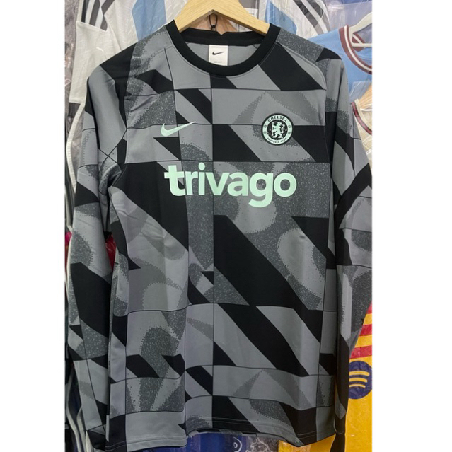 (เสื้อบอลแท้) Chelsea FC 23/24 Pre-Match - Gray แขนยาว