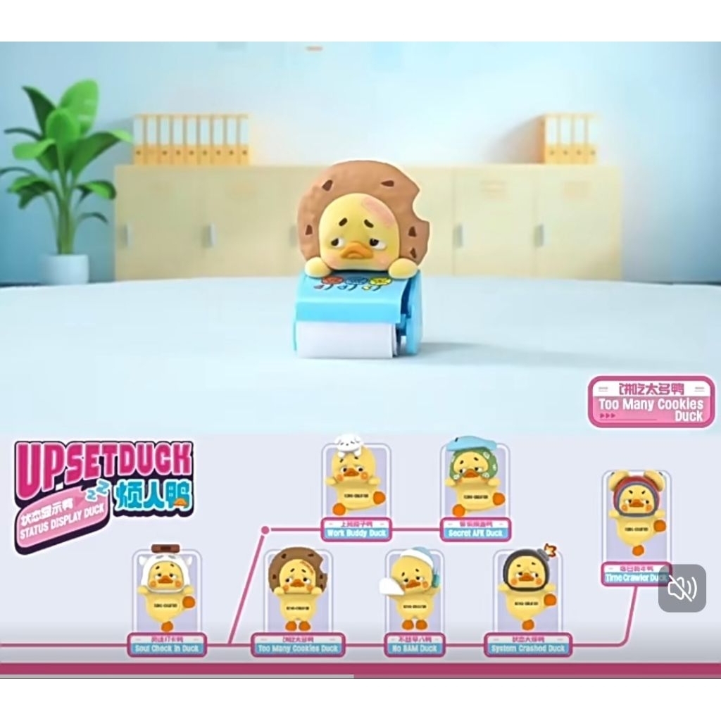 ⭐พร้อมส่ง⭐ Upset Duck - Status Display Duck - ที่ติดมือถือ/หน้าจอคอม (Art Toy/Designer Toy/Blind Box
