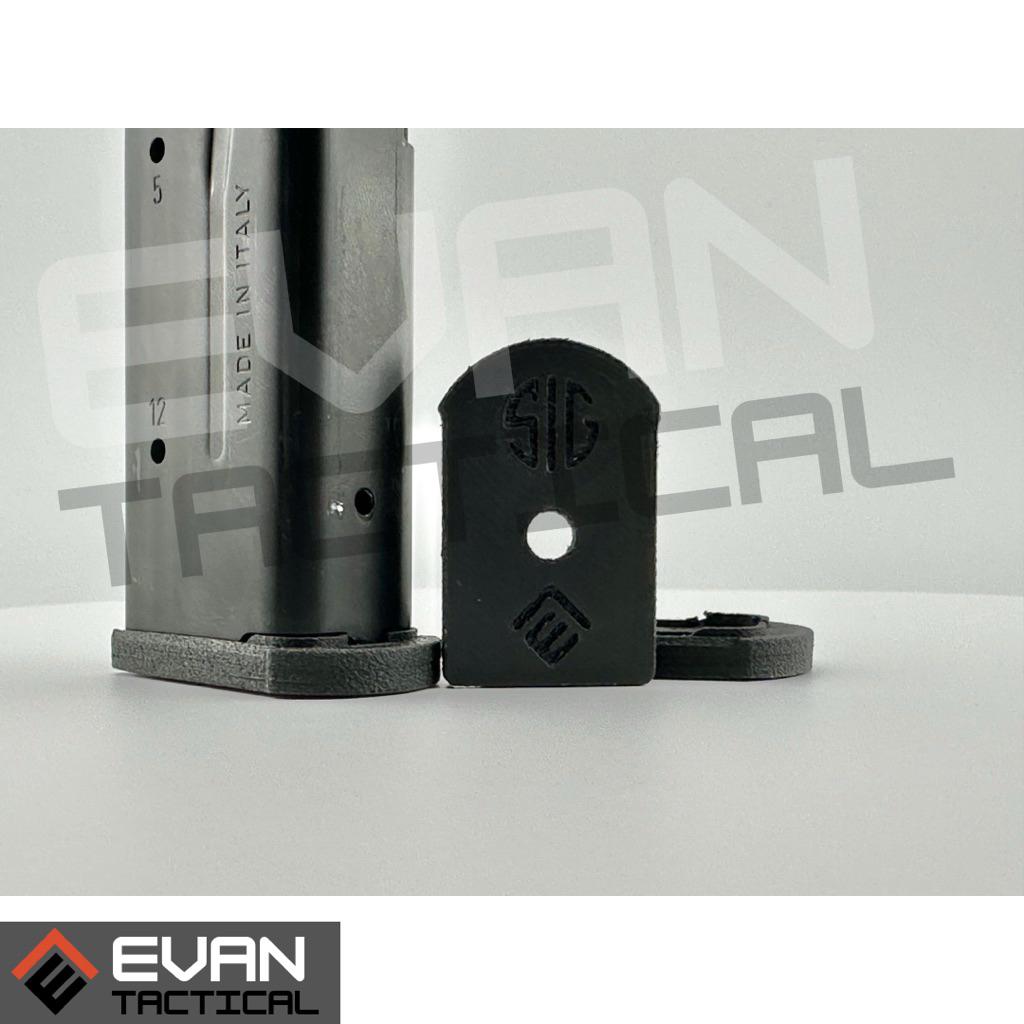 Evantactical P365 XL Base Plate – ส้นเรียบ P365 XL  เปลี่ยนใส่กับ 12 เดิม) — ไม่เพิ่มความจุ