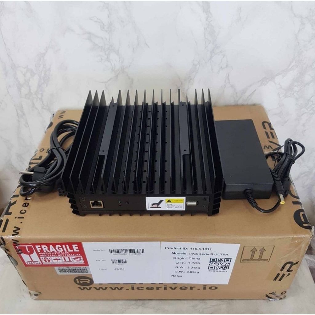 IceRiver KS0 ULTRA 400G เครื่องขุดเหรียญ KAS  มือสอง สภาพดี พร้อมส่ง