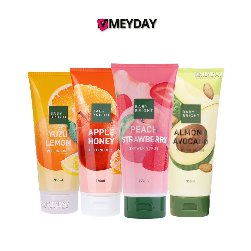 Baby Bright Peeling Gel / Shower Scrub เบบี้ ไบร์ท เจลอาบน้ำและสครับ 350ml