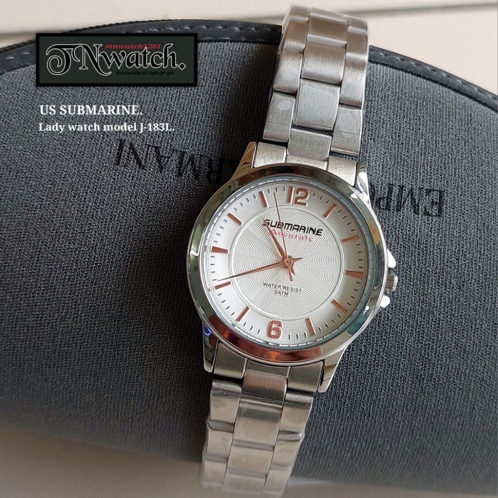 Us submarine รุ่น J-183L นาฬิกาผู้หญิง นาฬิกาข้อมือระบบควอทซ์ กันน้ำ100% พร้อมกล่อง
