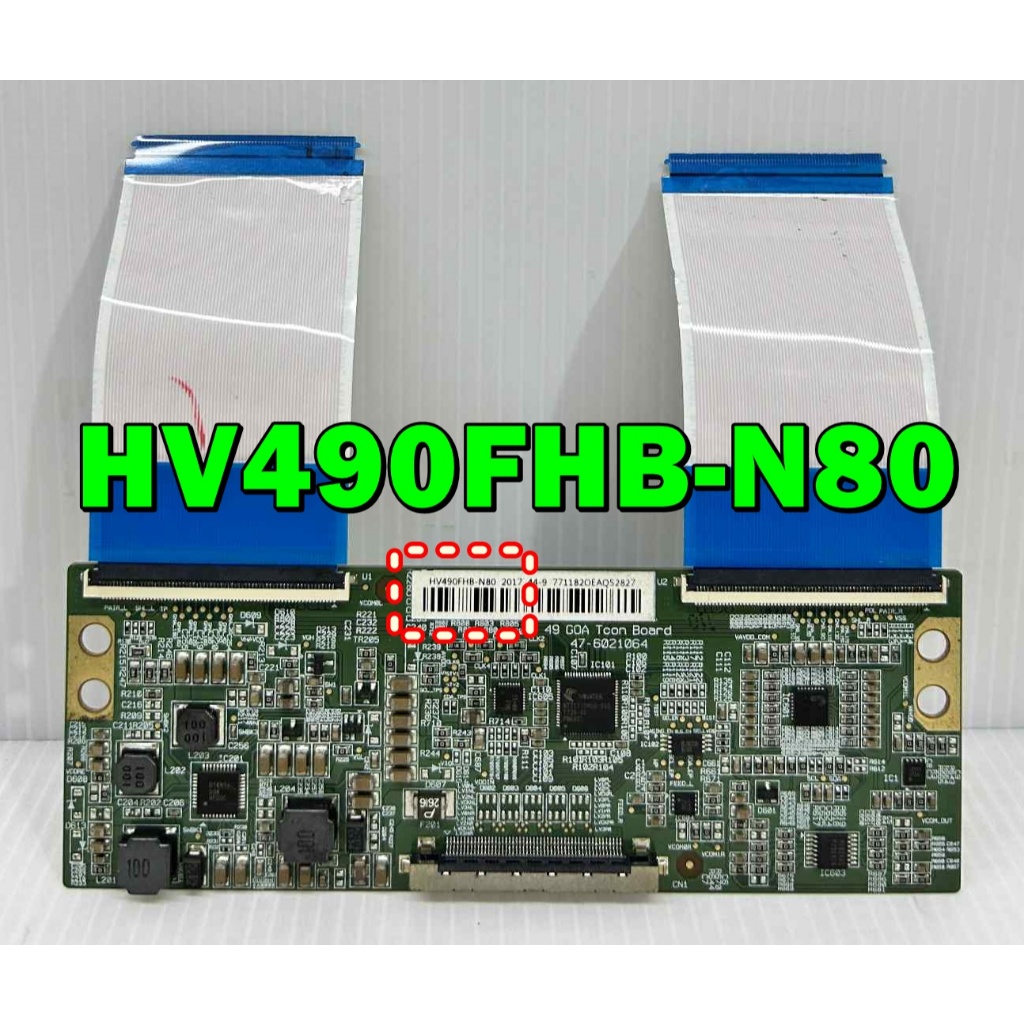 ทีคอน TOSHIBA รุ่น 49L3750VT / 49L5650VT พาร์ท HV490FHB-N80 ของแท้ถอด มือ2