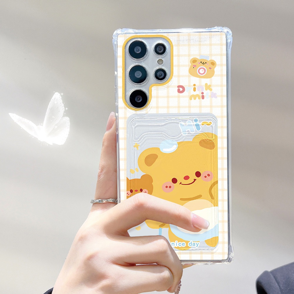 TPU ที่ใส่บัตรเคส For Samsung A56 A17 A16 A55 A36 A26 A05S A06 A07 A35 A73 A71 A25 A22 A54 A15 A05 5G S24 Ultra FE A53 - รูปที่ 5