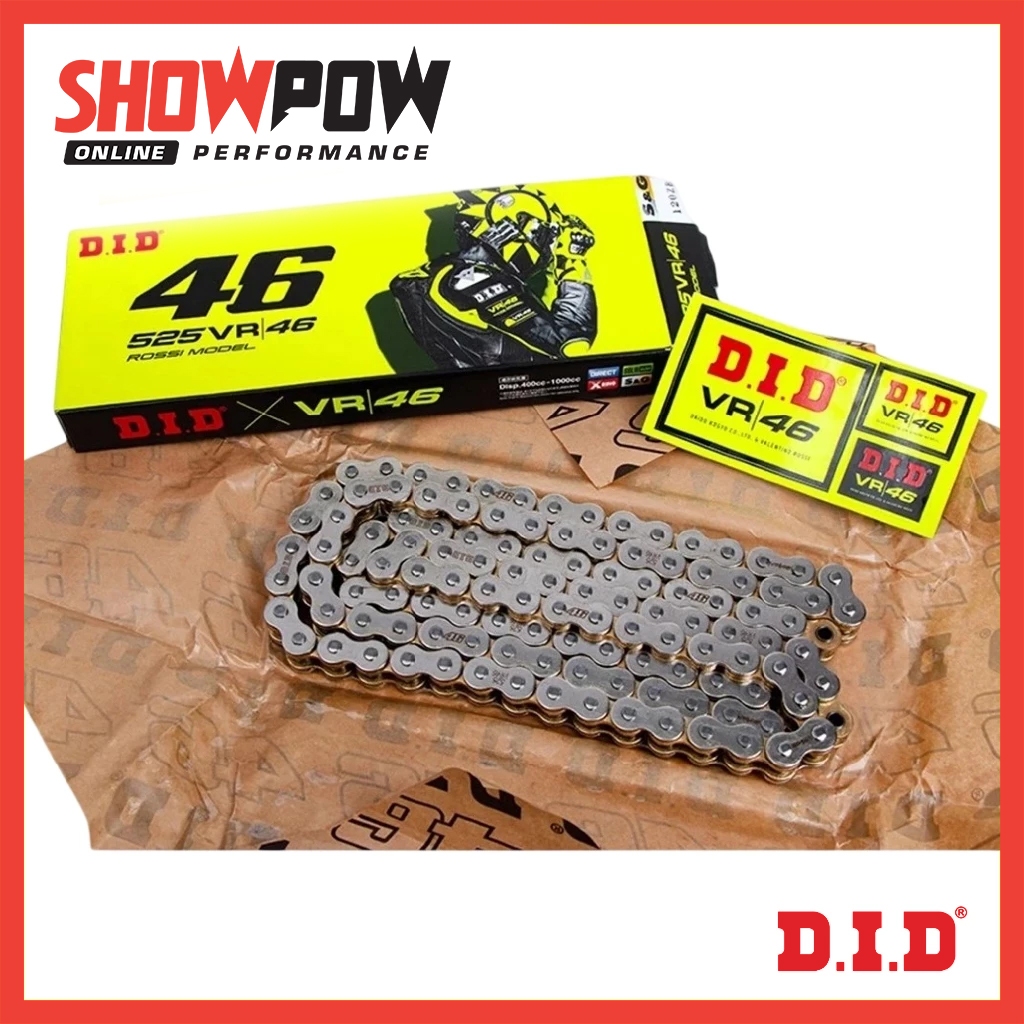 (พร้อมส่ง!) D.I.D VR46 ROSSI MODEL โซ่บิ๊กไบค์ สมรรถณะสูง Limited ลายรอซซี่ Made In Japan