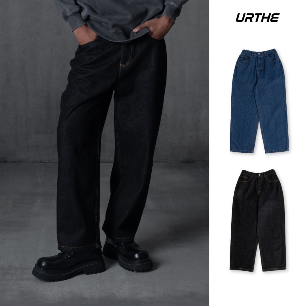 URTHE - กางเกงยีนส์ เอวยางยืด รุ่น SUPREME COMMAND JEANS