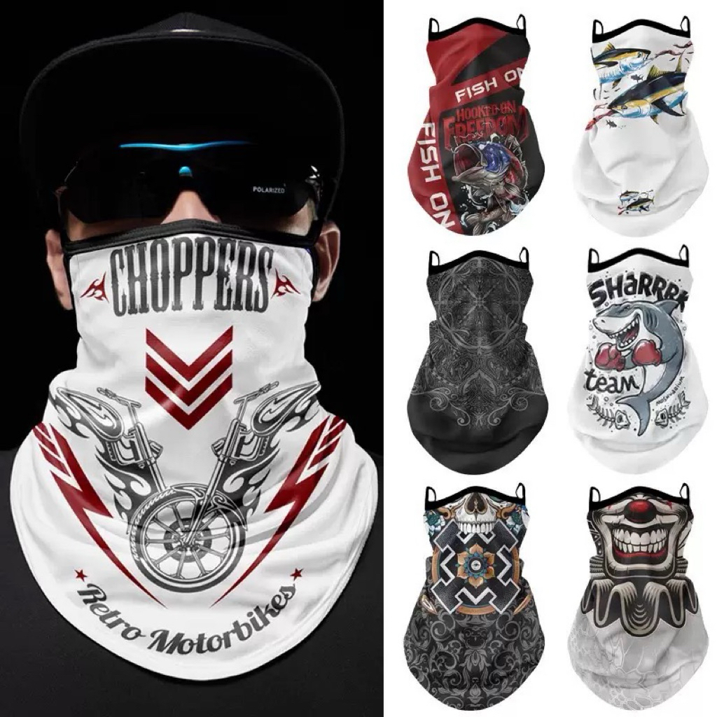 ผ้าบัฟ(Neck Gaiter) กันแดด กันฝุ่น ผ้านุ่มสบาย ระบายอากาศได้ดี หน้ากากคลุมขับมอไซร์