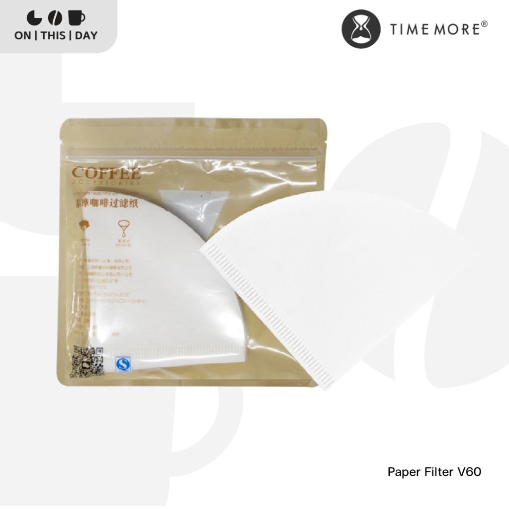 TIMEMORE Paper Filter V60 กระดาษกรองกาแฟ ทรง V60 ขนาด 01 และ 02