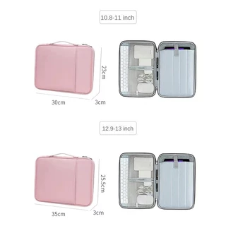【พร้อมส่ง】กระเป๋าiPad พร้อมกระเป๋าด้านหน้า ขนาด 11นิ้ว 13 นิ้ว วัสดุผ้ากันน้ำ ขอบกระเป๋าเสริมกันกระแทก