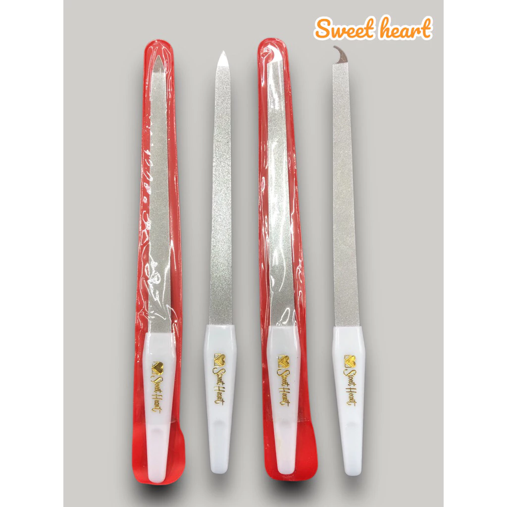 SWEET HEART สวีทฮาร์ท ตะไบเล็บ ตะไบเล็บปลายตรง ตะไบเล็บปลายงอ ตะไบเล็บปลายตรง พร้อมที่แซะหนัง ขนาด 20 เซน ใหญ่
