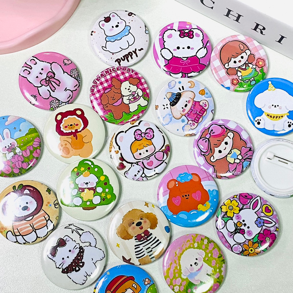 เข็มกลัดน่ารักราคาถูก(3.2cm)พร้อมส่ง คละลาย