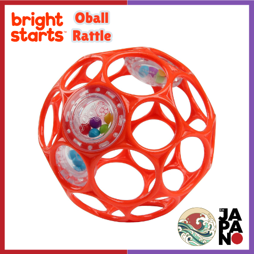 ลูกบอลกระพรวนของเล่นเด็ก Bright Stars Oball Rattle สีแดง