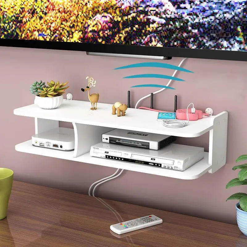 ชั้นเก็บเราเตอร์ ชั้นวางของ Router ราวแขวนผนัง ชั้นวางของ Router ชั้นวางของ Router WiFi ชั้นวางของติดผนัง