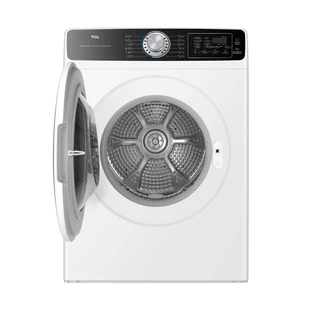[ ใหม่ ] TCL DRYER เครื่องอบผ้าฝาหน้า ความจุ 9Kg. สีขาว รุ่น WT09KFDYW อบแห้งไวด้วยความร้อน มีโปรแกรมลดรอยยับผ้า