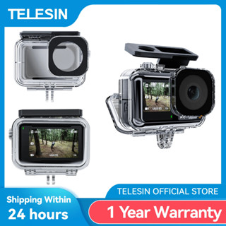 Telesin เคสกันน้ำ 45m DJI Osmo Action 3 / 4 / 5 Pro ดำน้ำลึก…