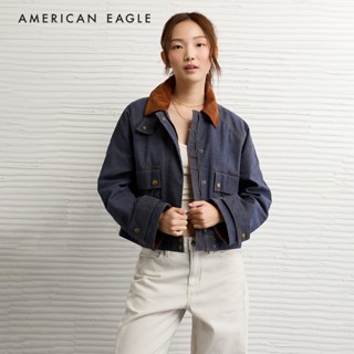 American Eagle Cropped Utility Jacket เสื้อแจ็คเก็ต ผู้หญิง …