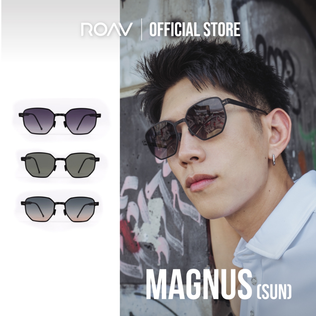แว่นพับได้ ROAV รุ่น MAGNUS (แว่นกันแดด) เลนส์โพลาไรซ์ ป้องกันรังสี UV