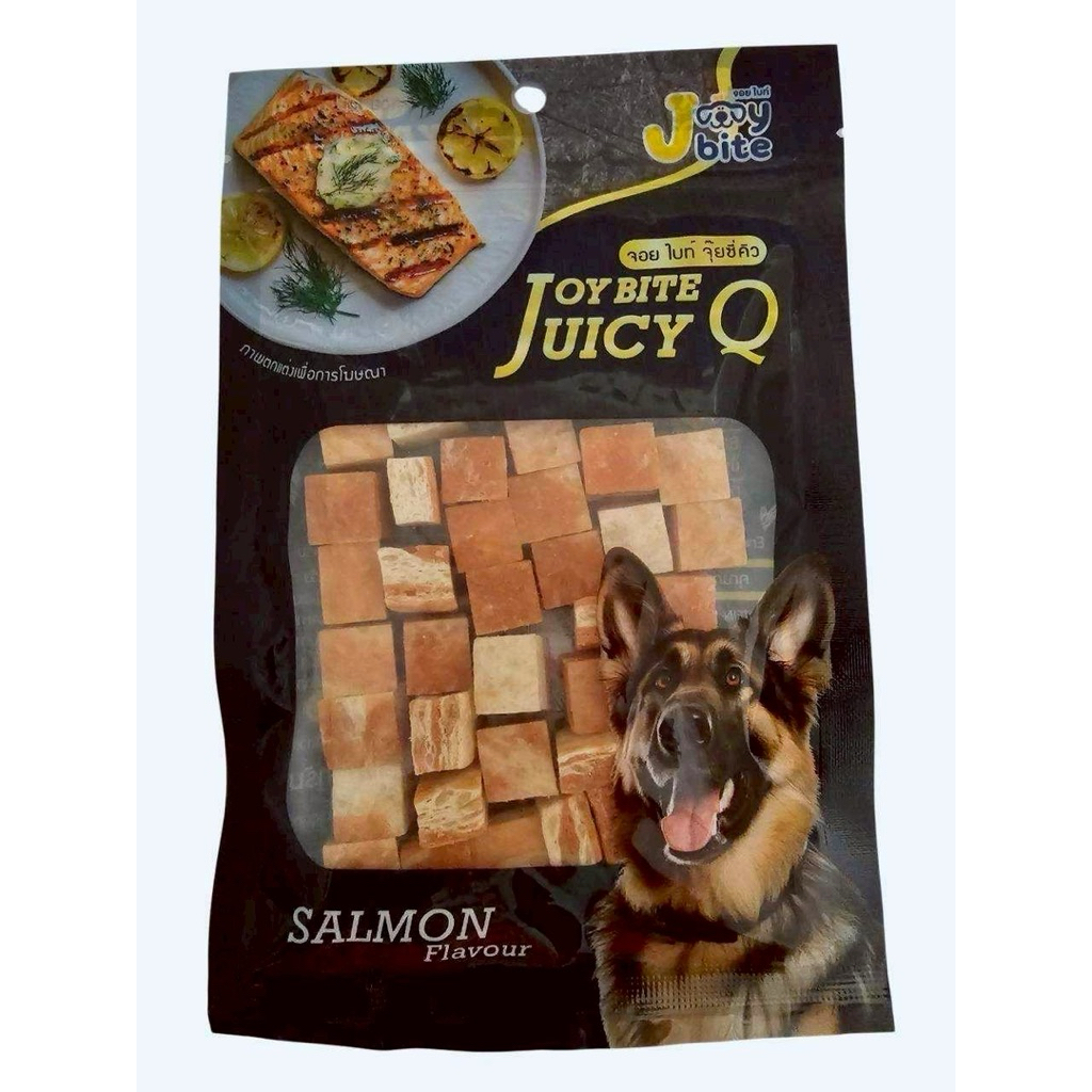 Joy Bite Juicy Q ขนมสุนัข เนื้อนุ่ม เคี้ยวง่าย ผลิตจากวัตถุดิบเกรดพรีเมี่ยม ขนาด 85 กรัม