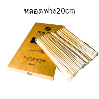 P216 หลอด หลอดฟางข้าว เป็นมิตรต่อสิ่งเเวดล้อม ( 100 ชิ้น ) หลอดธรรมชาติ หลอดรักษ์โลก ลดโลกร้อน SP