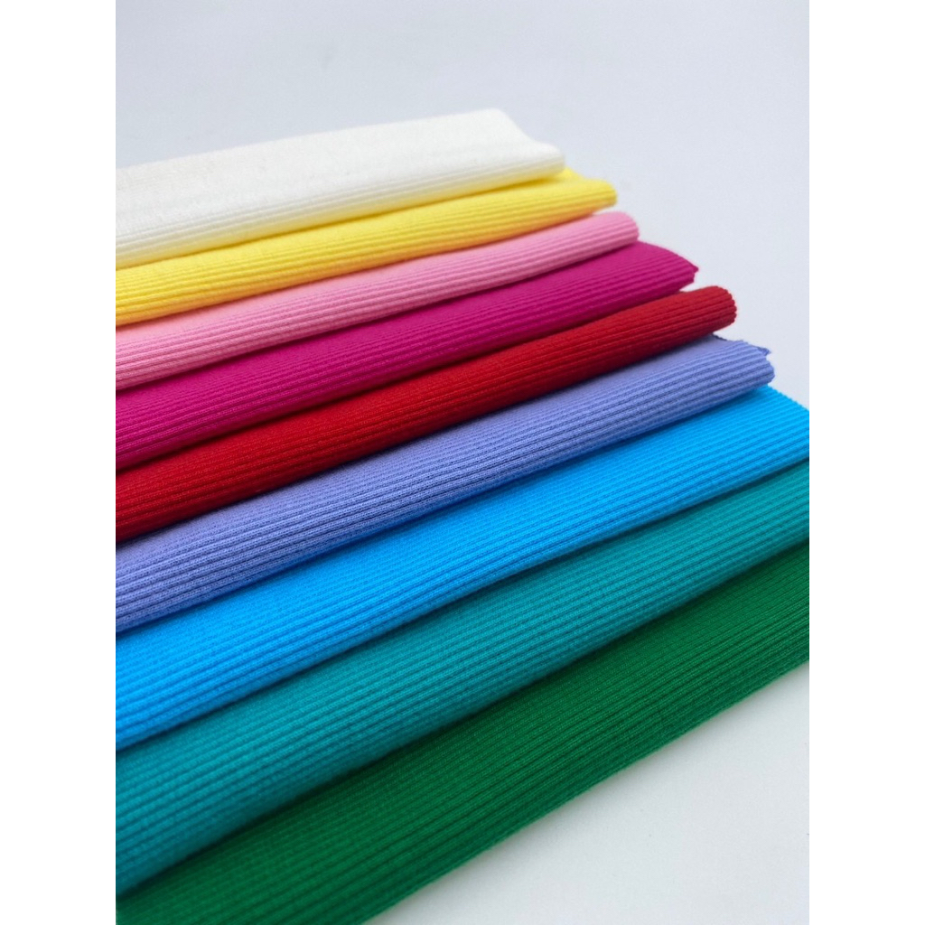 ผ้าร่อง RIB2x1 CT SPD -1 หลา ผ้ายืด ร่องเล็ก คอตตอนสแปนเด็กซ์